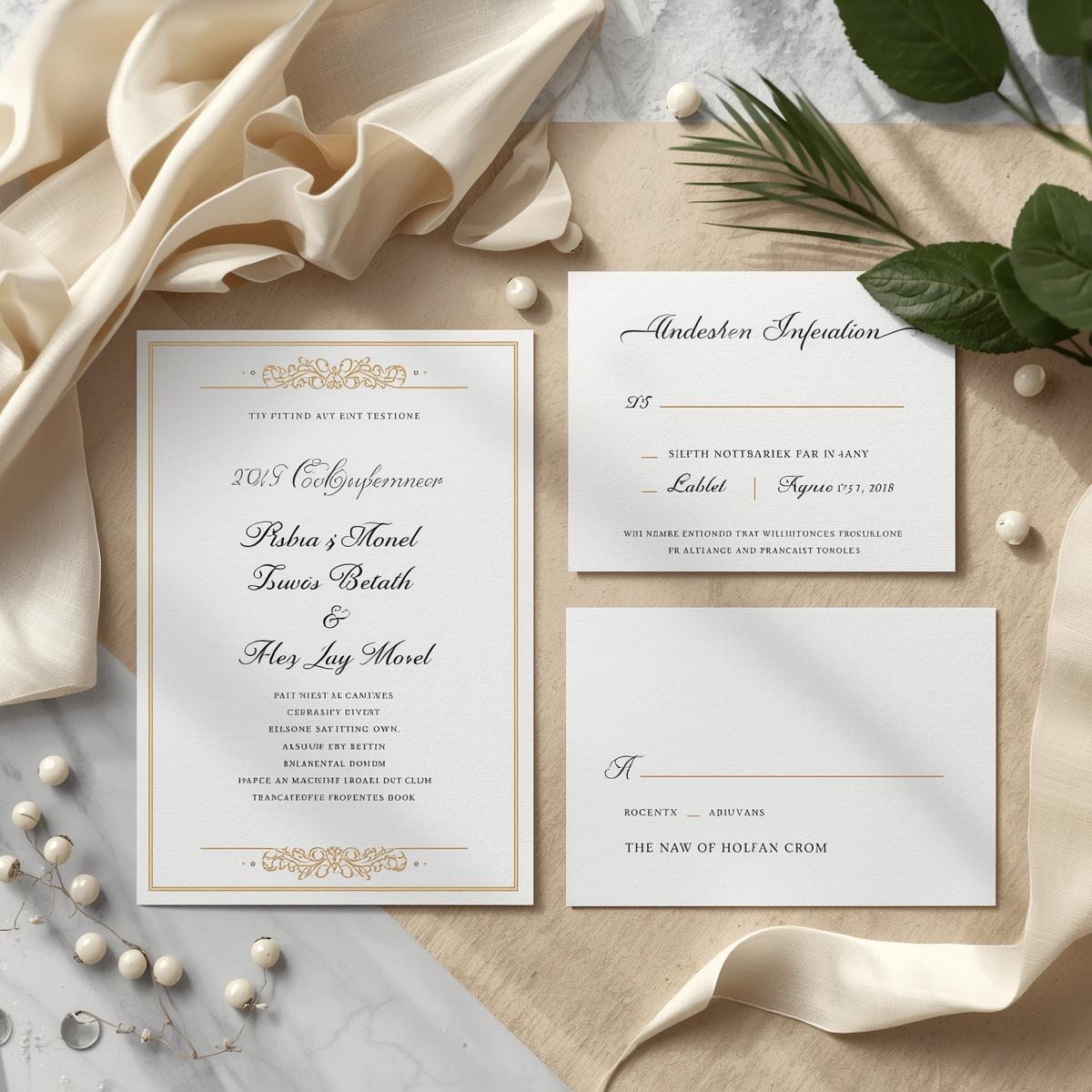 A4 Invitation Cards with Envelope – Premium Large Event Invitation Set (Print-F)