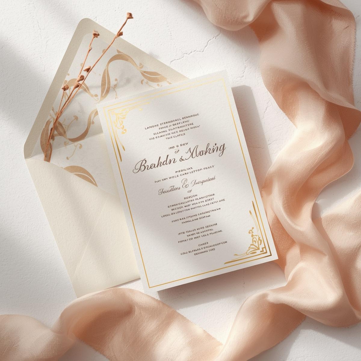 A4 Invitation Cards with Envelope – Premium Large Event Invitation Set (Print-F)