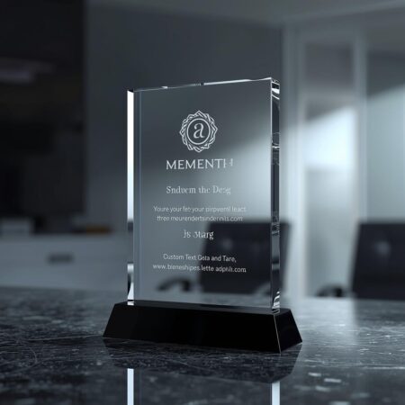 Acrylic Memento Award – Customized Transparent Trophy Plaque (Print-F)