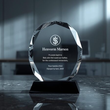 Acrylic Memento Award – Customized Transparent Trophy Plaque (Print-F)