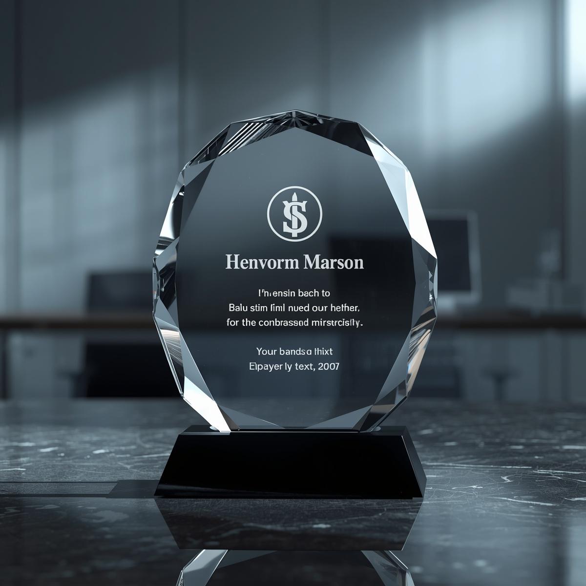 Acrylic Memento Award – Customized Transparent Trophy Plaque (Print-F)
