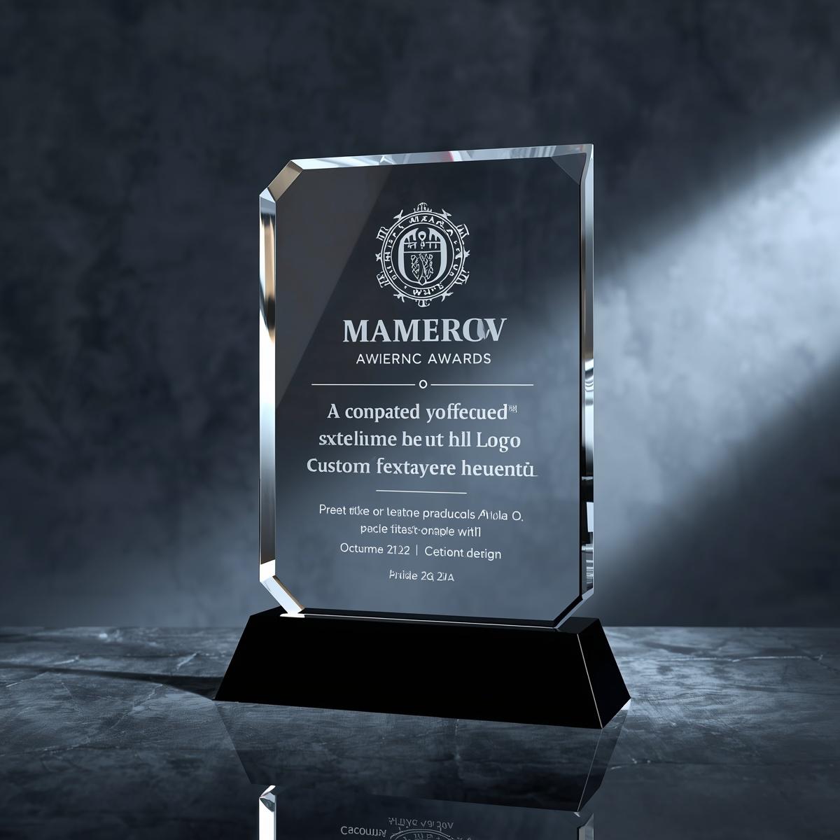 Acrylic Memento Award – Customized Transparent Trophy Plaque (Print-F)