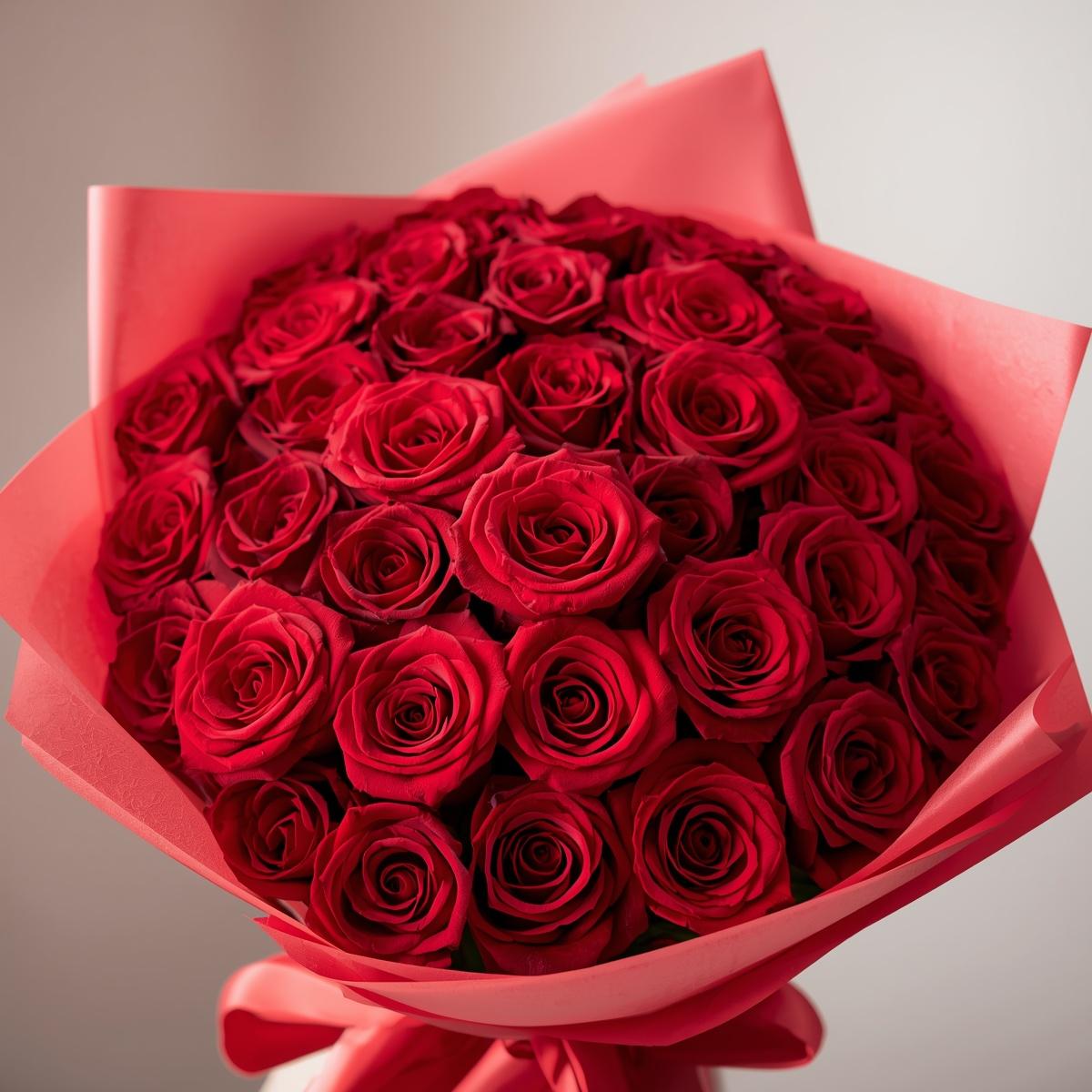 Rose Flower Bouquet – Fresh Red Rose Arrangement Gift (Print-F)