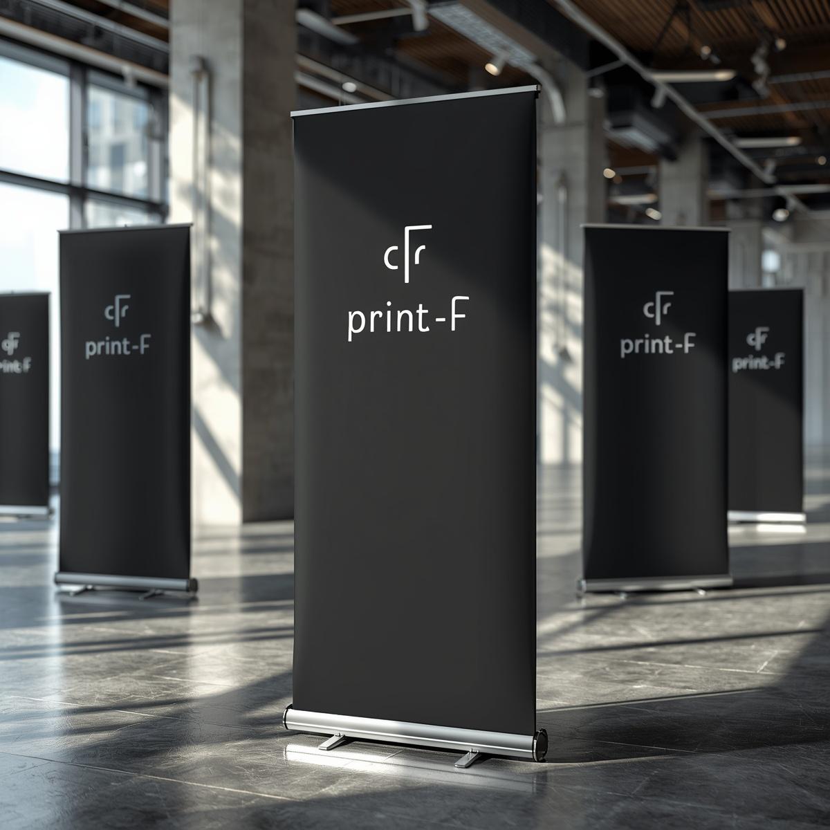 blackout flex banner with stand