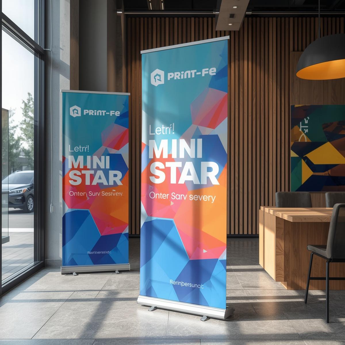 mini star flex banners