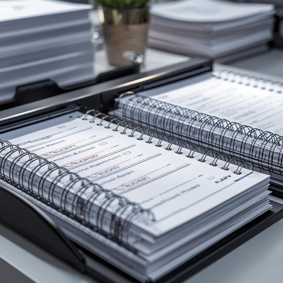 spiral binding service setups